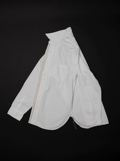 CS001 - CORONA・NAVY 1pocket Shirt / Peru Cotton Shirt Twill - Off-White