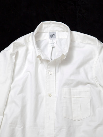 CS005 - CORONA・White Collar Work Shirt / American Sea Island Cotton - White