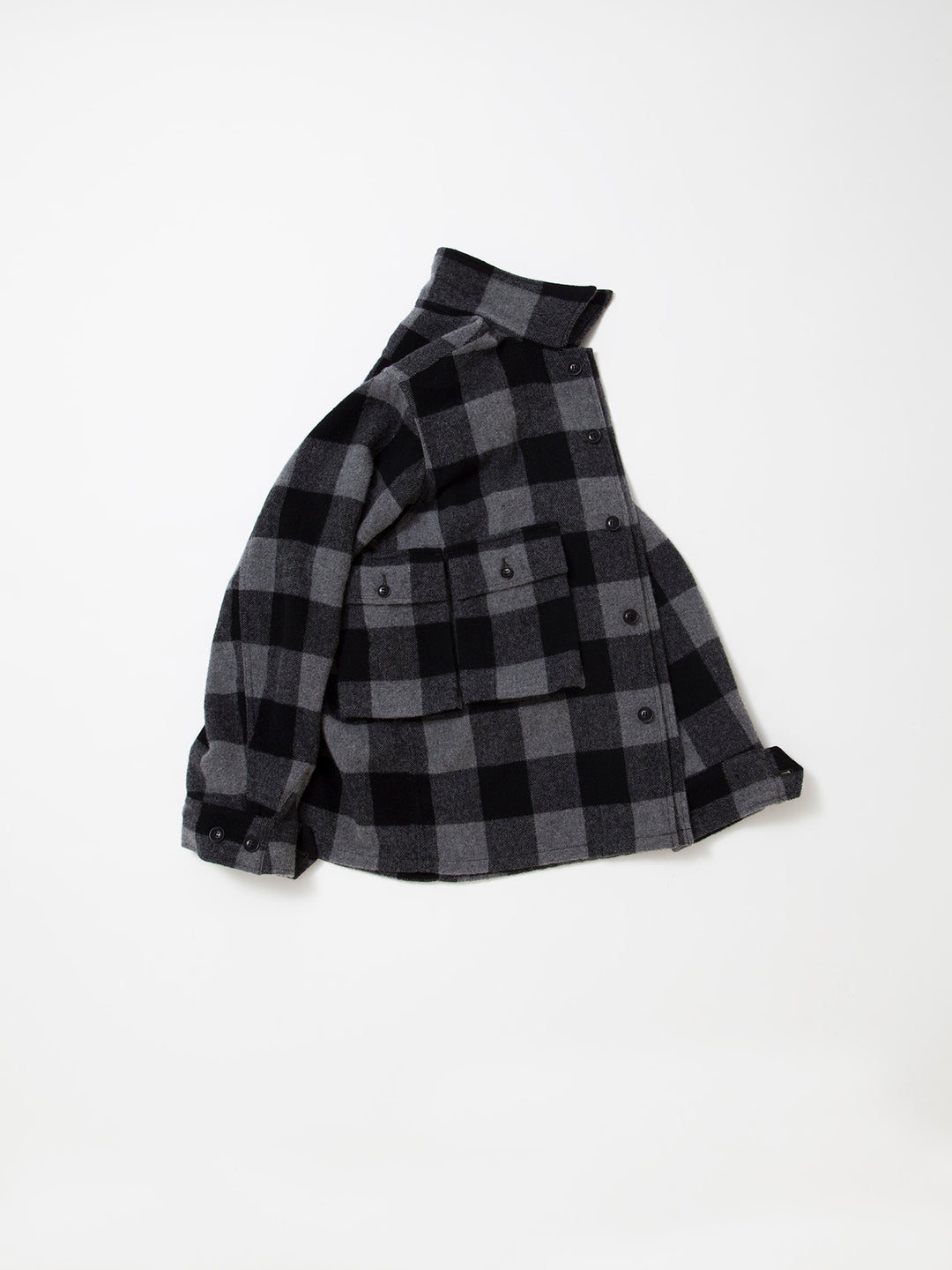 CS023・Combat Hiker Jac Shirt / Buffalo Check - Grey × Black
