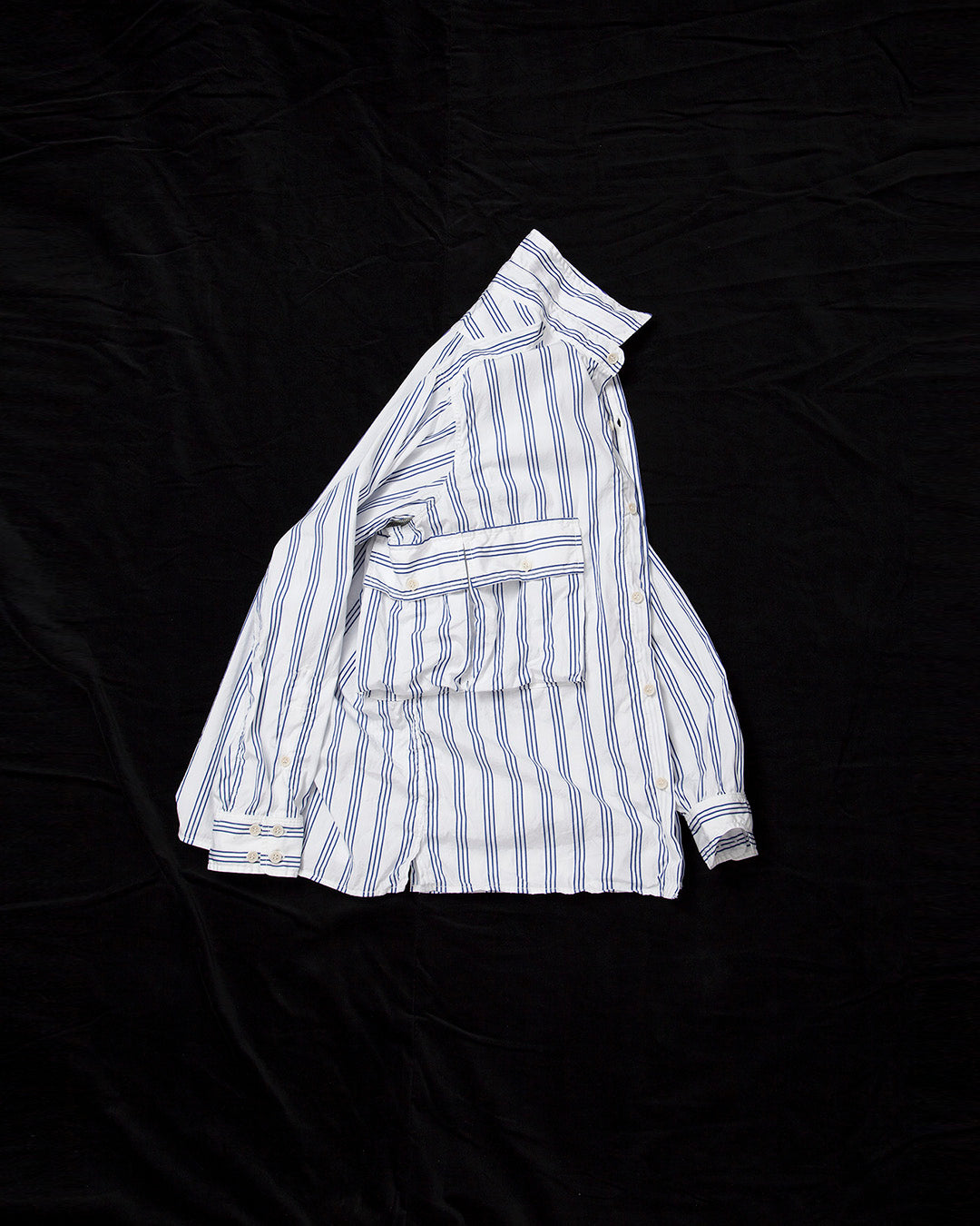 THE CORONA UTILITY・Hunter Hiker Jac Shirt / White × Blue