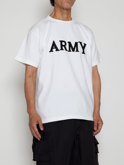 CT005 - CORONA・ARMY Felt Tee / White