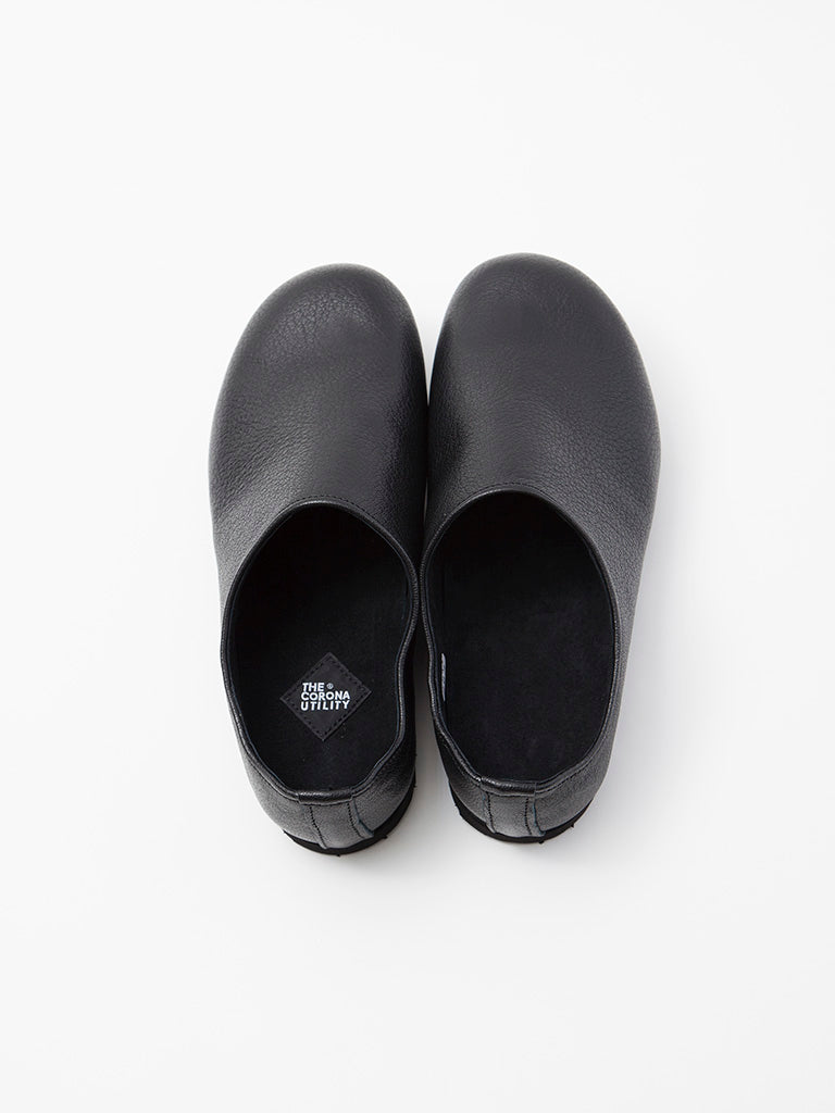 CZ010 - NAKAMURA SHOES × CORONA・Goat Skin Easy Slip-On - Black