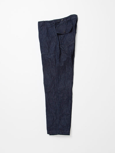 FP001 - FATIGUE SLACKS "UTILITY SLACKS" / 8.5oz Denim - Indigo