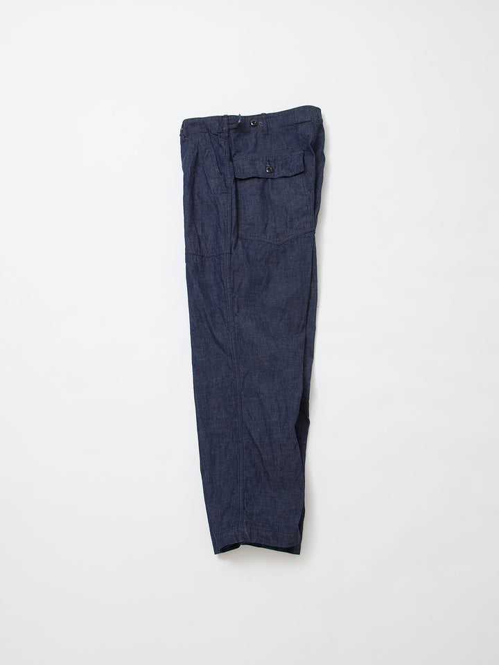 FATIGUE SLACKS - FP001・"UTILITY SLACKS" / High Density Indigo Denim w/Black Stitch