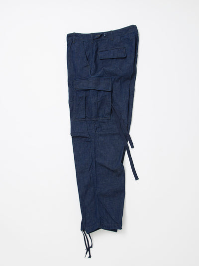 FP006 - FATIGUE SLACKS "JUNGLE SLACKS" / 8oz Indigo Denim