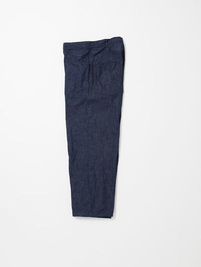 FP015 - FATIGUE SLACKS "UTILITY NAVY SLACKS" / High Density Indigo Denim