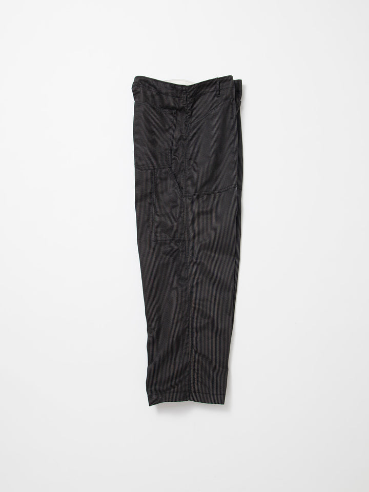 FP017・"UTILITY RM-43 SLACKS" / Black Key Stripe - Grey Stripe on Black