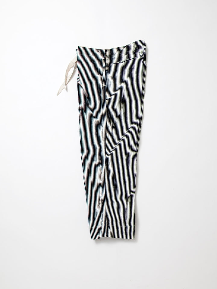 FP018・"UTILITY EASY SLACKS" / High Density Hickory Stripe - Indigo × Natural