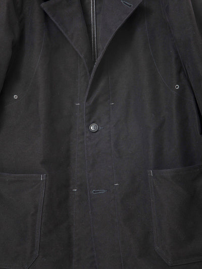 CJ002 - CORONA・Utility Work Coat / Cotton Moleskin / Black