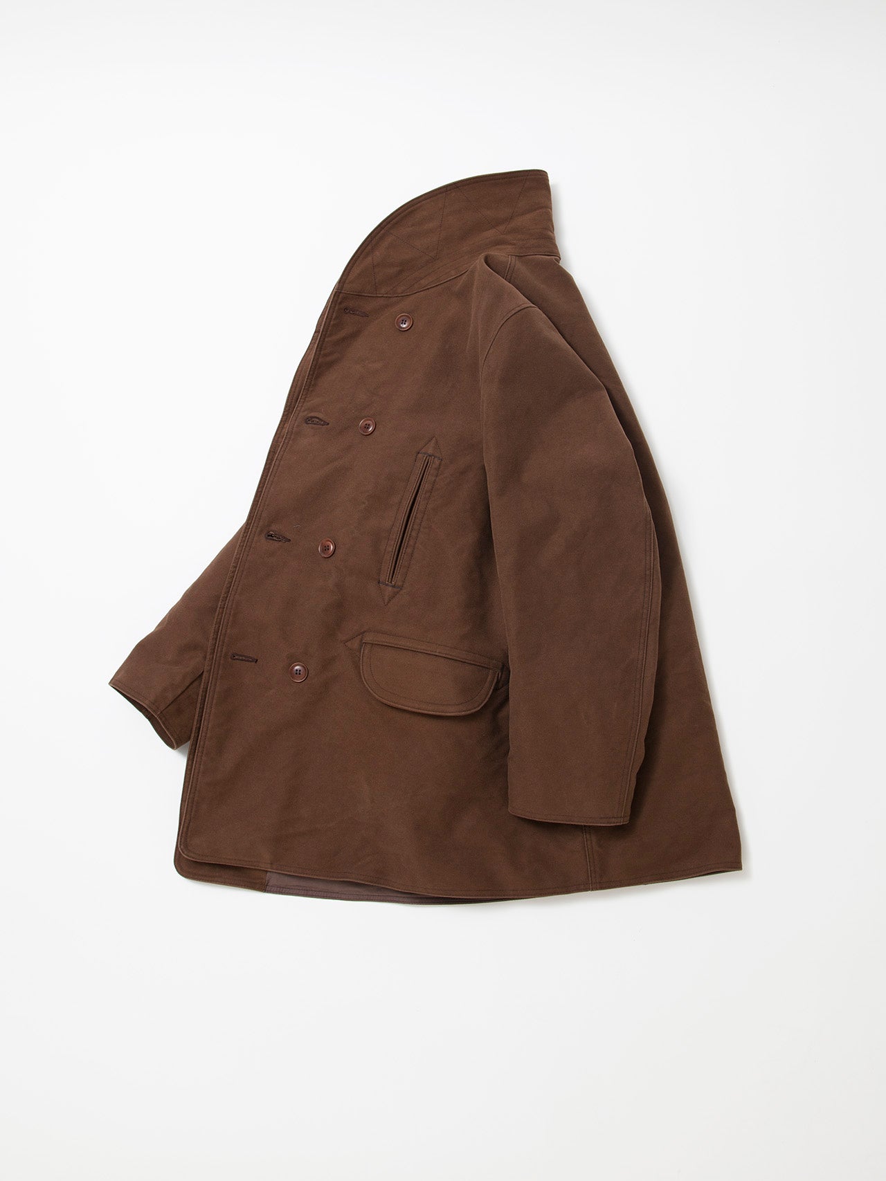 CJ009 - CORONA・Utility Mackinaw Coat / Cotton Moleskin - Brown