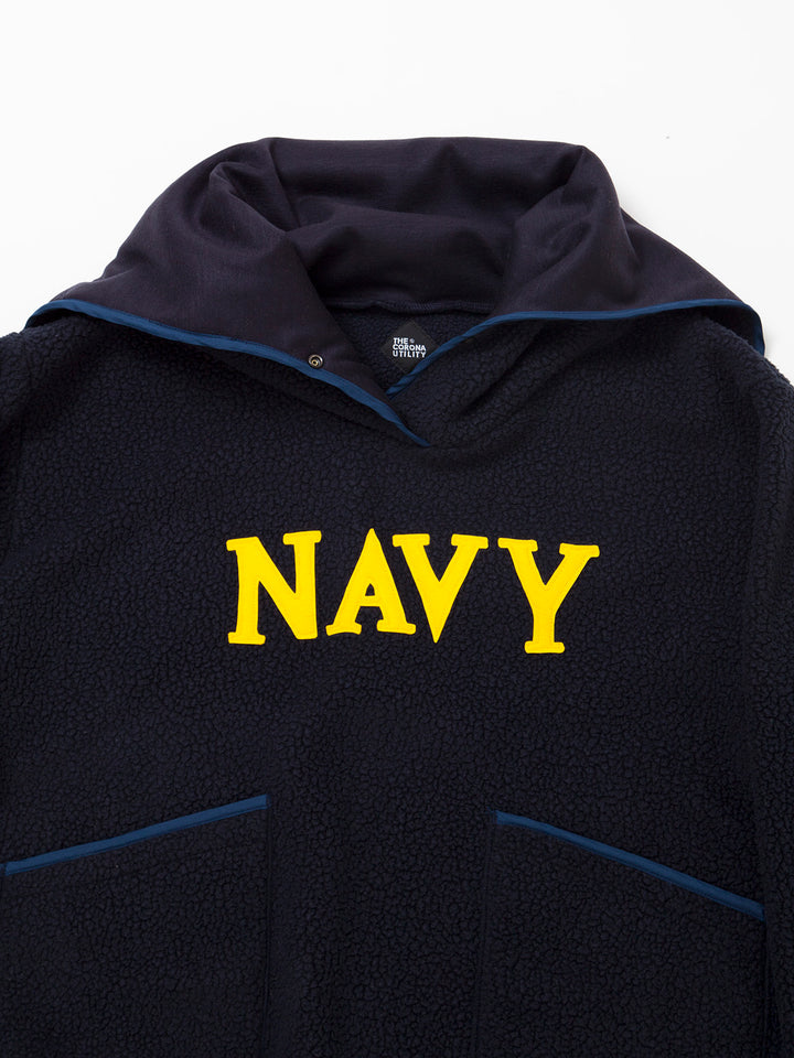 THE CORONA UTILITY - CJ013・NAVY Athletic Parka / POLARTEC Heavy Boa Fleece w/"NAVY" Felt - Navy