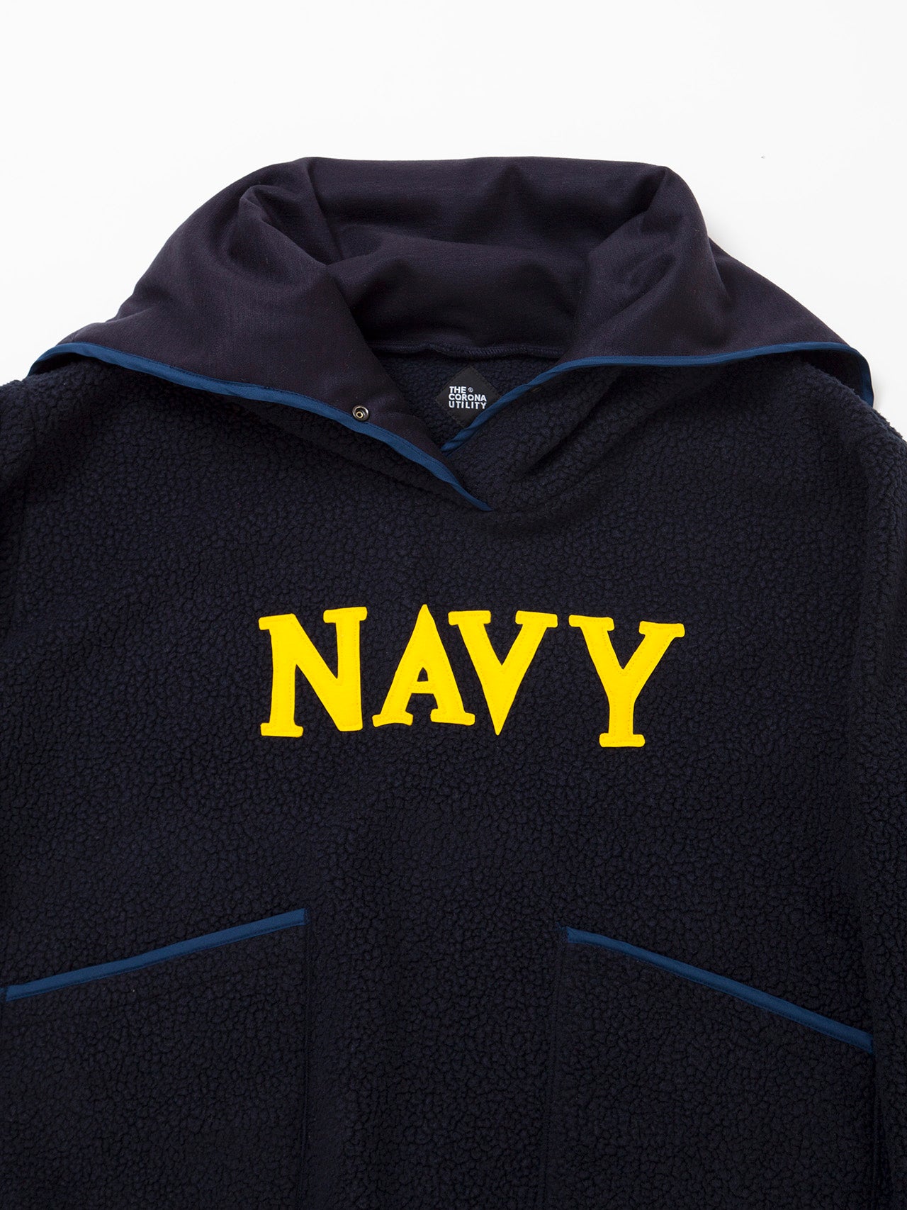 CJ013 - CORONA・NAVY Athletic Parka / POLARTEC Heavy Boa Fleece w/"NAVY" Felt - Navy