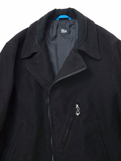 CJ014 - CORONA・Utility WB Zipup Jacket / Cotton Moleskin - Black
