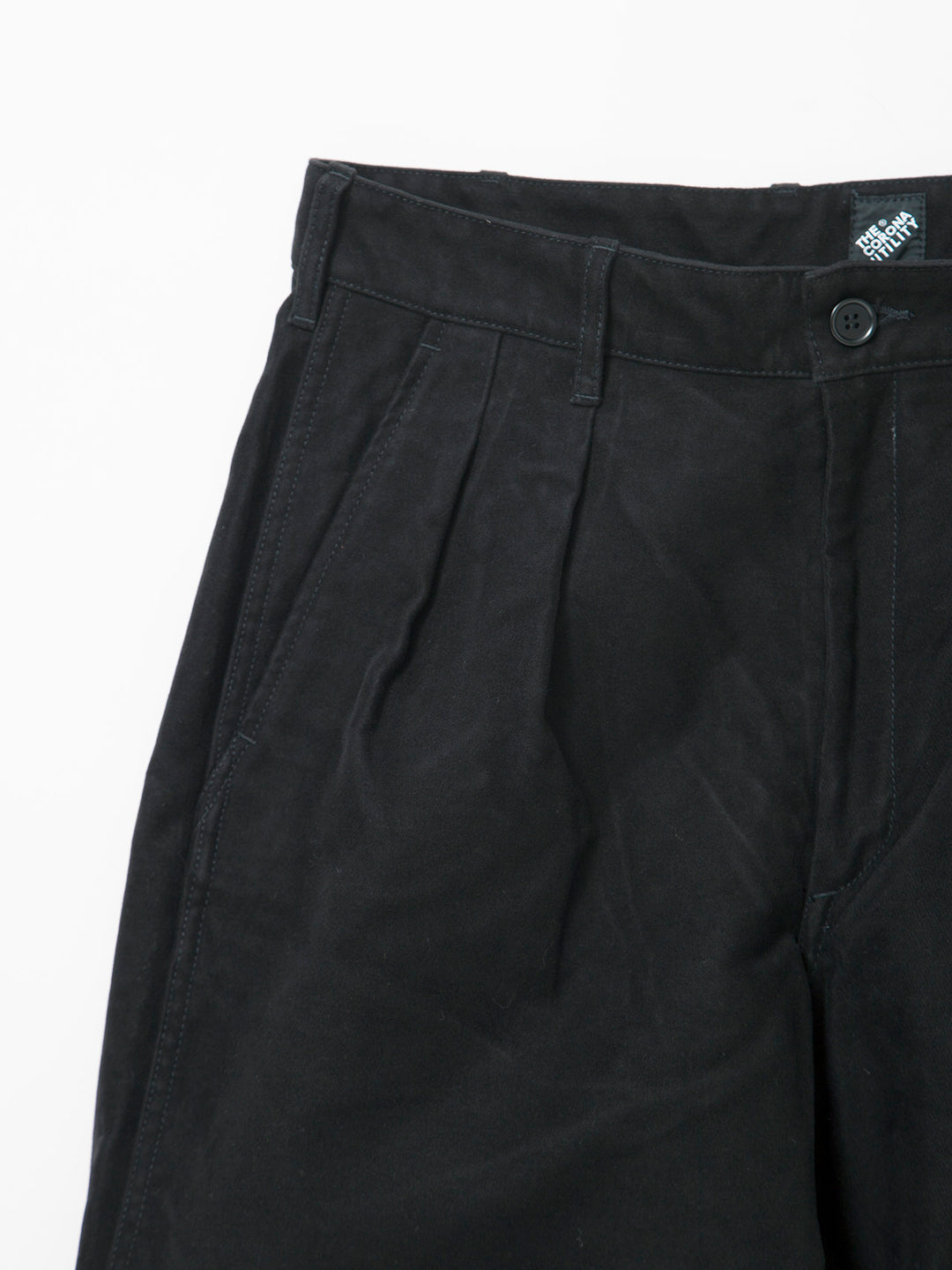 CP026・2T Desert Slacks / Cotton Moleskin - Black
