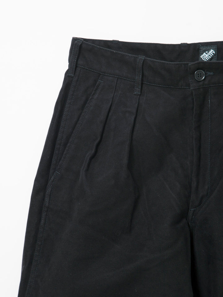 CP026・2T Desert Slacks / Cotton Moleskin - Black