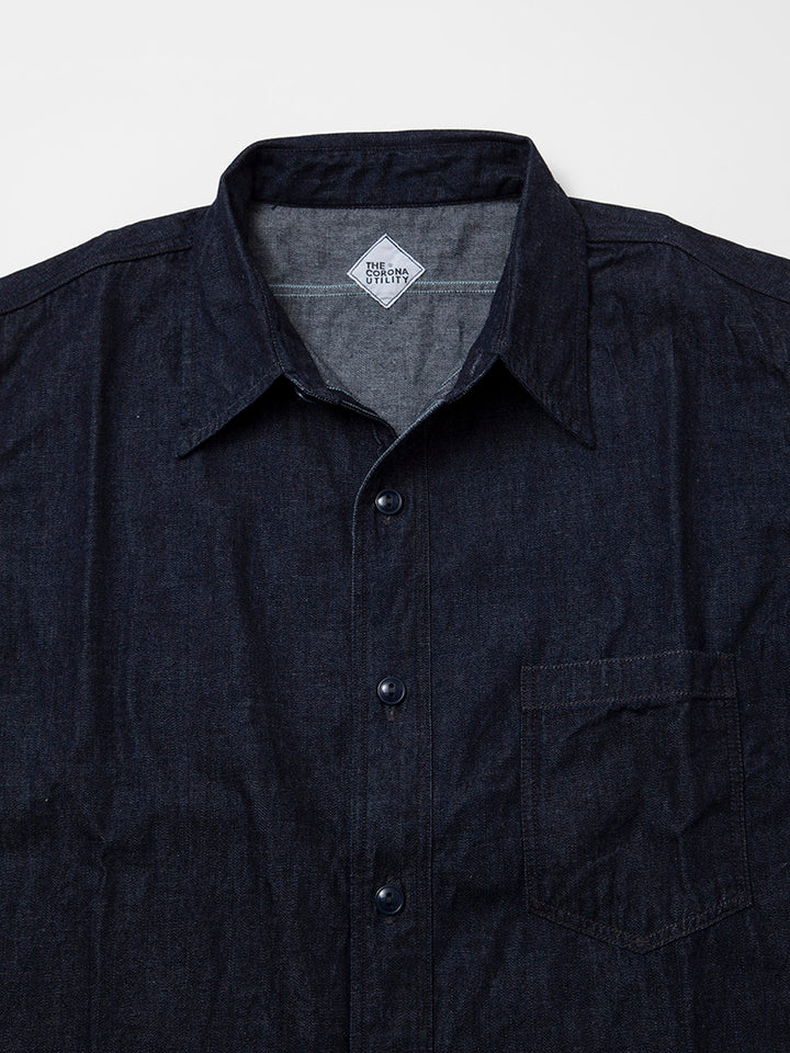 THE CORONA UTILITY - CS001・NAVY 1pocket Shirt / 6oz Denim - Indigo