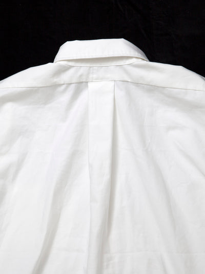 CS005 - CORONA・White Collar Work Shirt / American Sea Island Cotton - White