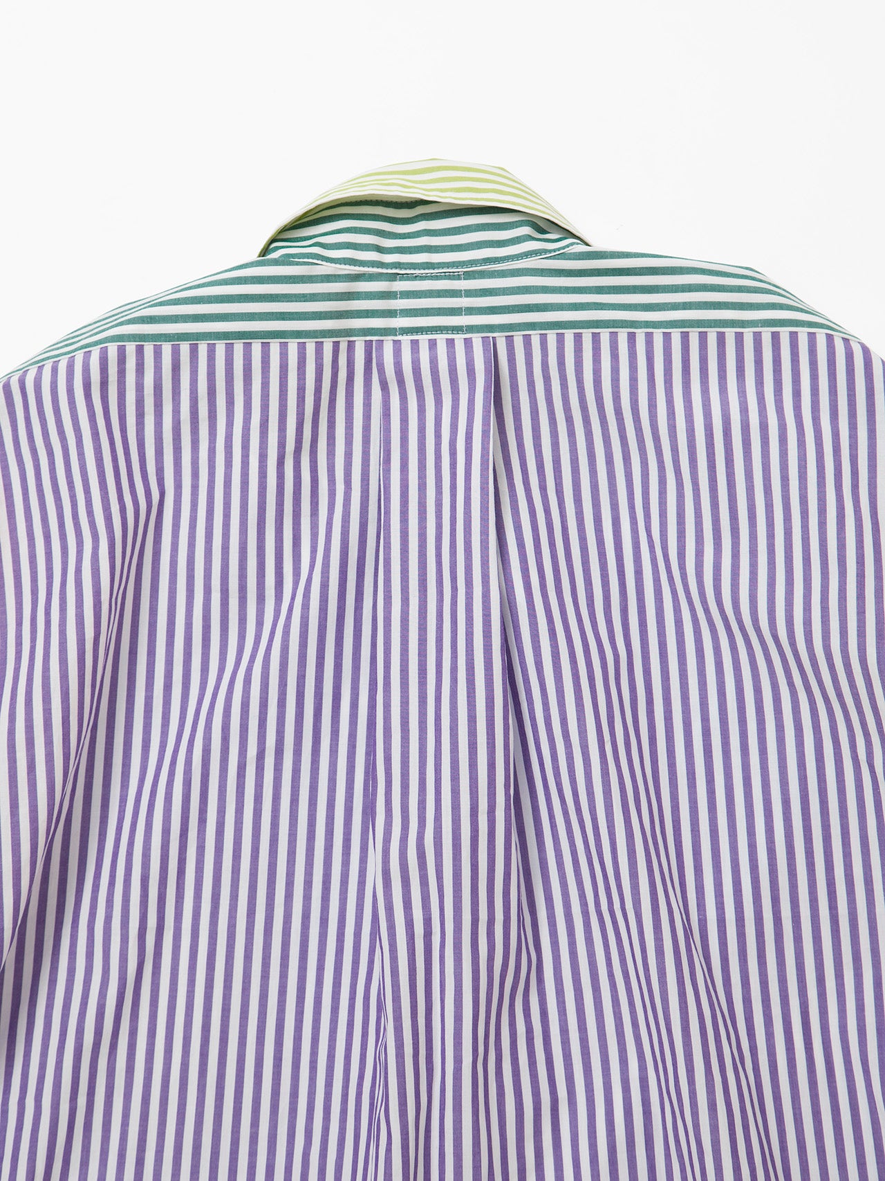 CS005 - CORONA・White Collar Work Shirt / Stripe Broadcloth - Crazy Pattern