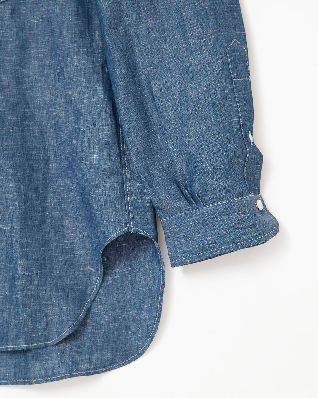 CS006・White Collar Work Shirt / Blue