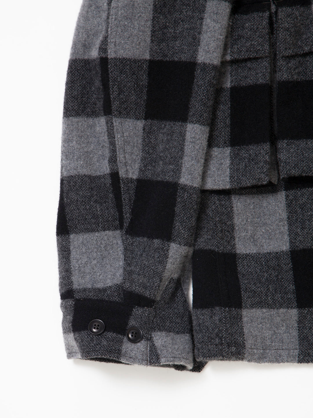 CS023・Combat Hiker Jac Shirt / Buffalo Check - Grey × Black