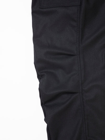 FP005E - FATIGUE SLACKS "AGGRESSOR EASY SLACKS" / Wool + Ester Stretch Twill - Black