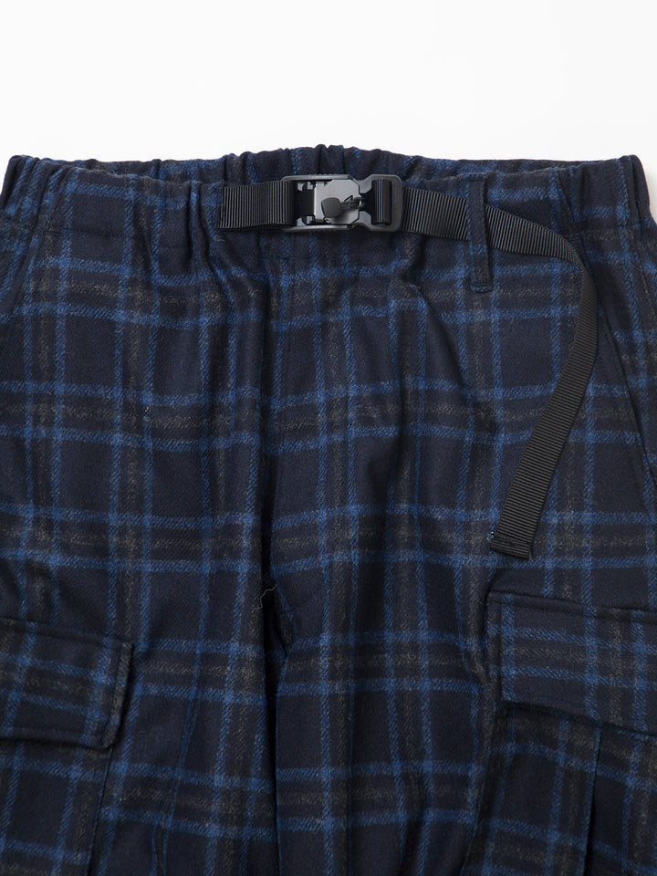 FP006E・"JUNGLE EASY SLACKS" / Stretch Wool Check - Navy Check