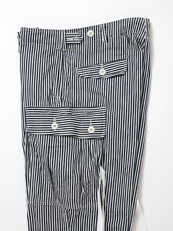 FP013・"VIETNAM SLACKS" / High Density Hickory Stripe - Indigo ×Natural