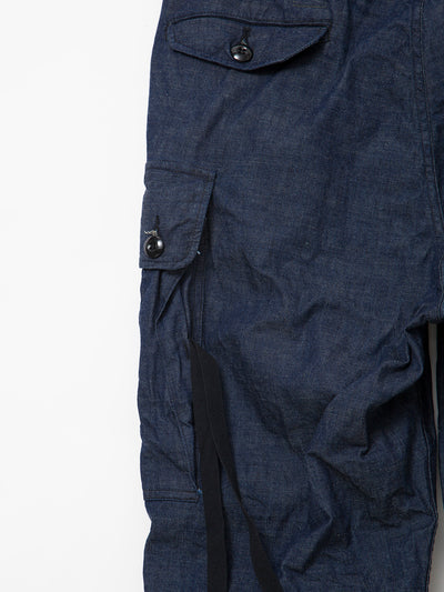 FP013 - FATIGUE SLACKS "VIETNAM SLACKS" / 8.5oz High Density Indigo Denim