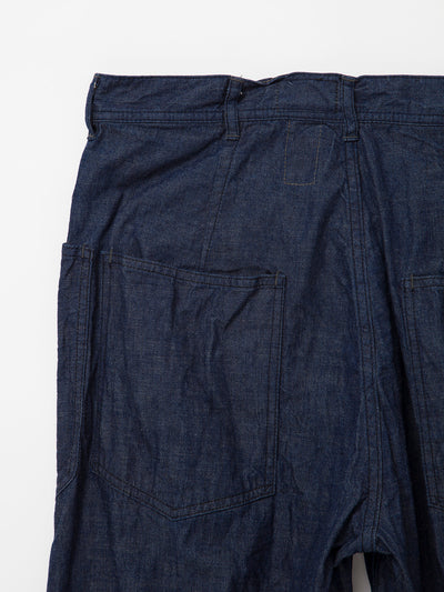 FP015 - FATIGUE SLACKS "UTILITY NAVY SLACKS" / High Density Indigo Denim