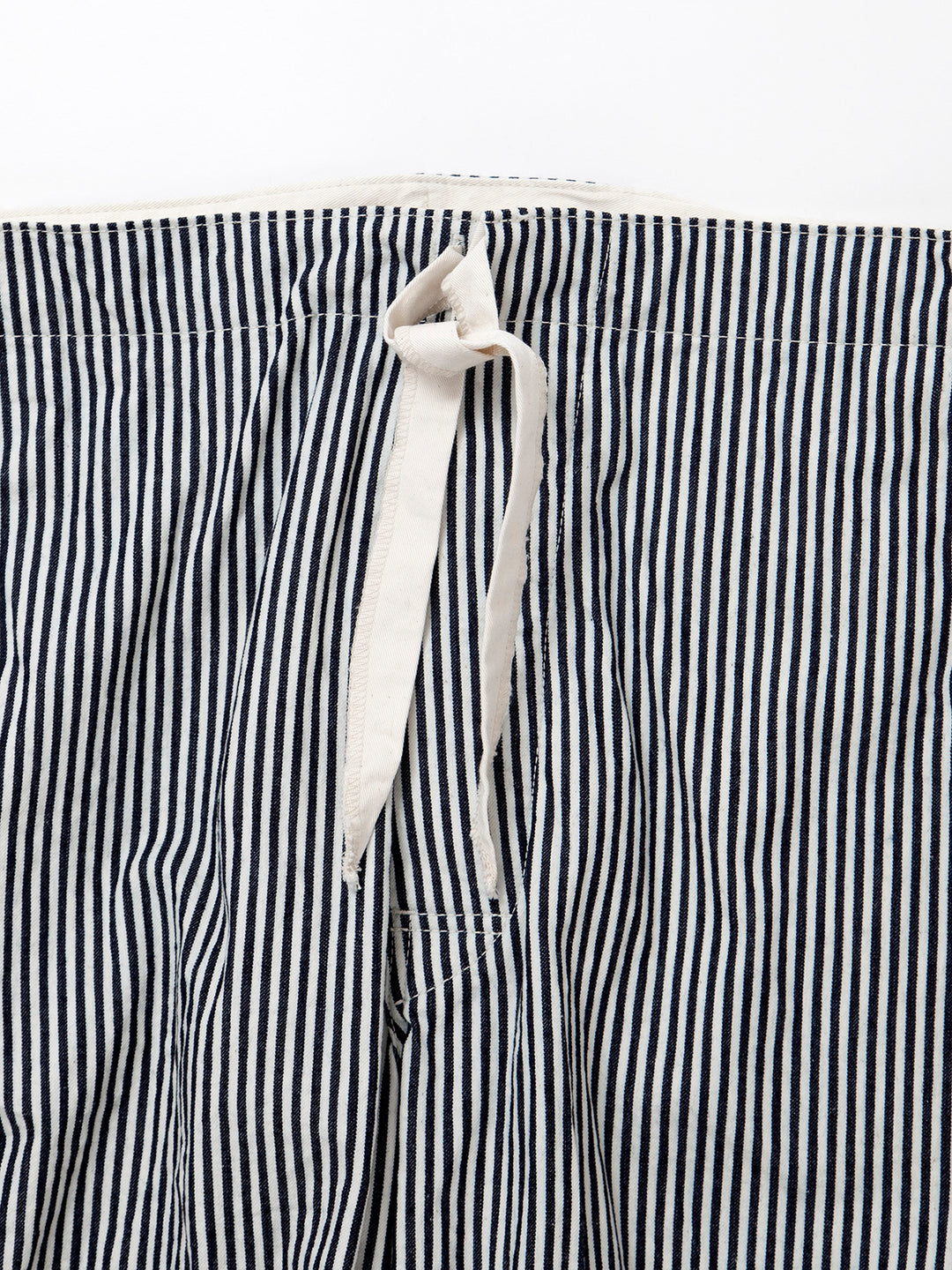 FP018・"UTILITY EASY SLACKS" / High Density Hickory Stripe - Indigo × Natural