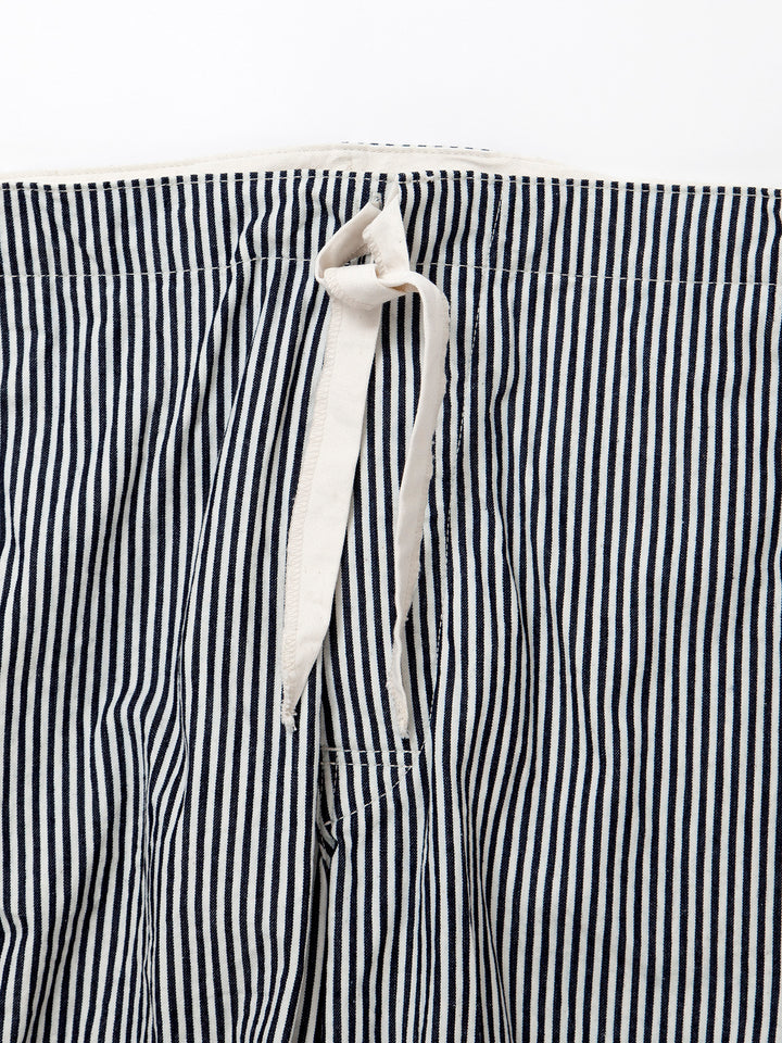 FP018・"UTILITY EASY SLACKS" / High Density Hickory Stripe - Indigo × Natural