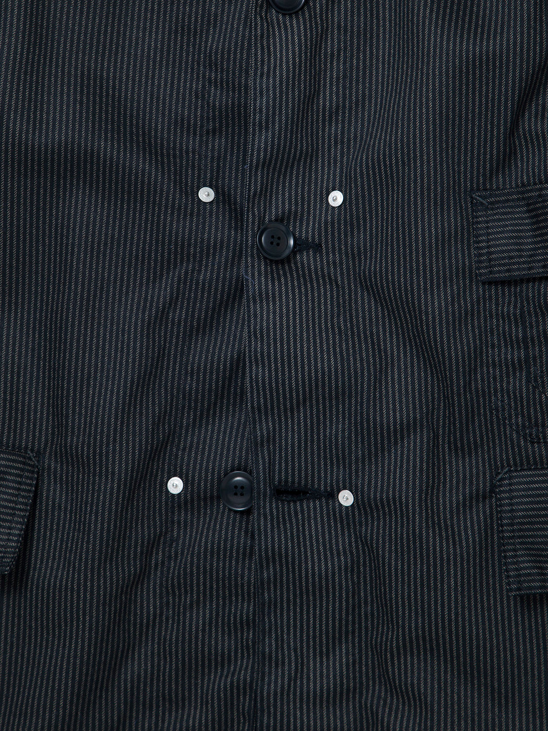 CJ001・Utility Game Jacket / Black Key Stripe - Grey Stripe on Black