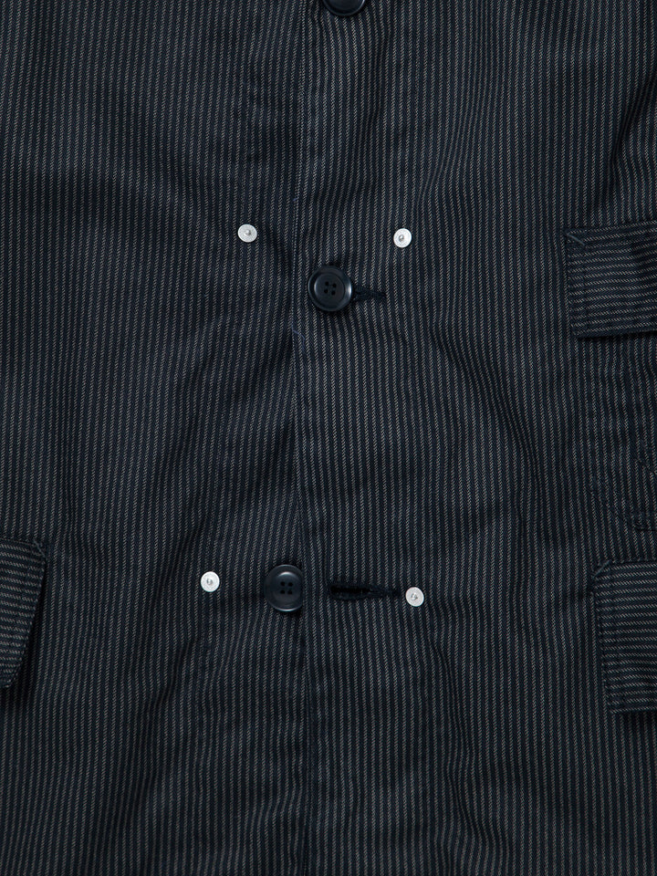 CJ001・Utility Game Jacket / Black Key Stripe - Grey Stripe on Black