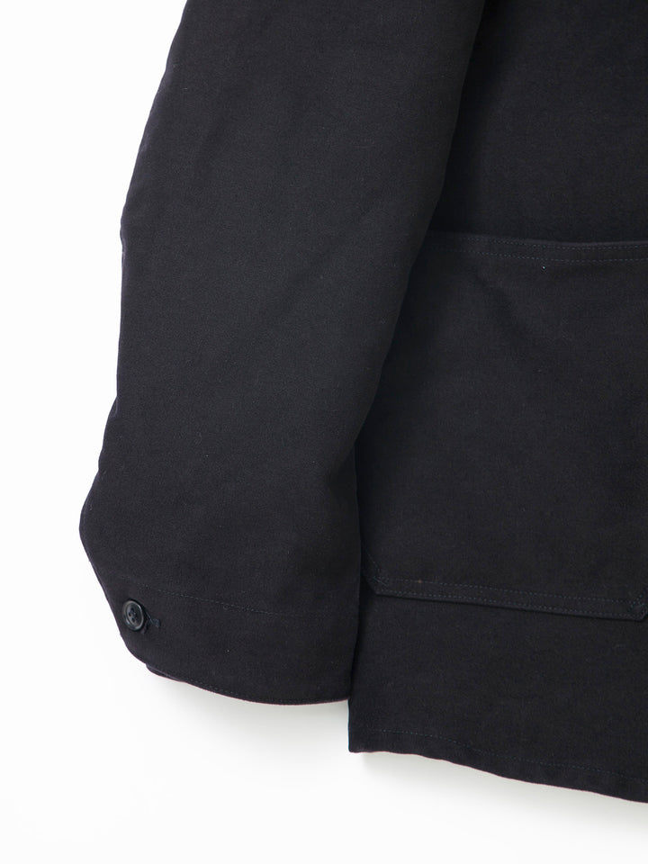 CJ002・Utility Work Coat / Cotton Moleskin / Black