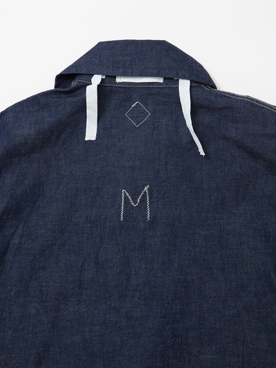 CJ003 - CORONA・Utility Navy Pullover Jacket / High Density Indigo Denim w/Natural Stitch