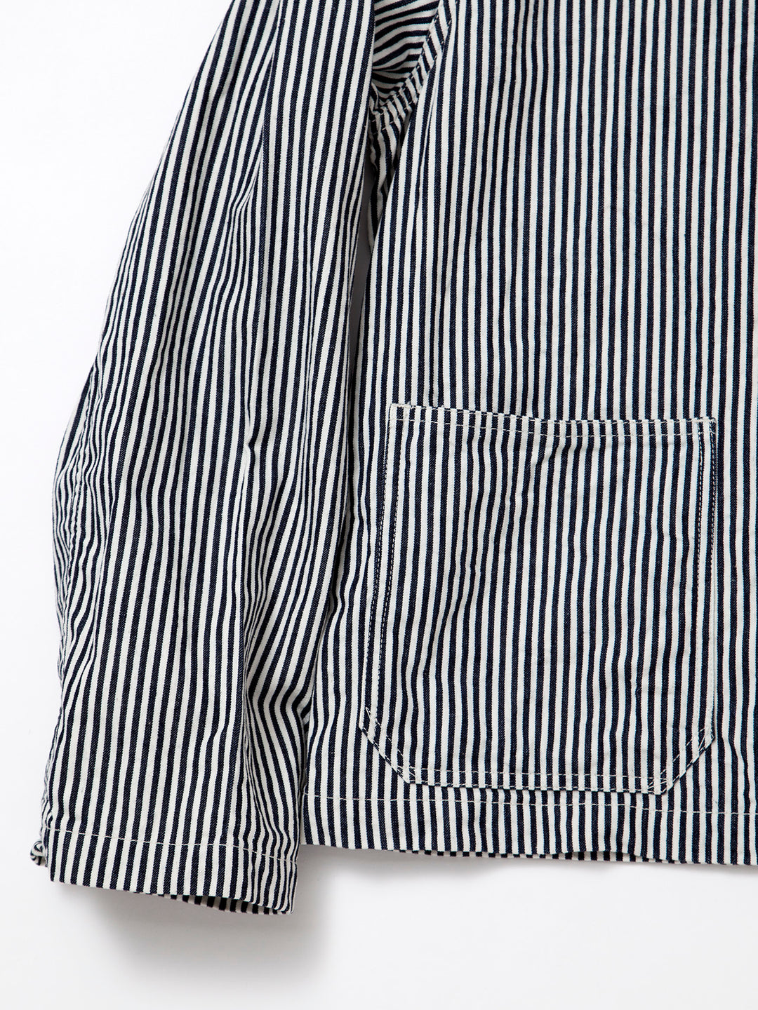 CJ004・Utility Navy Jumper / High Density Hickory Stripe - Indigo×Natural