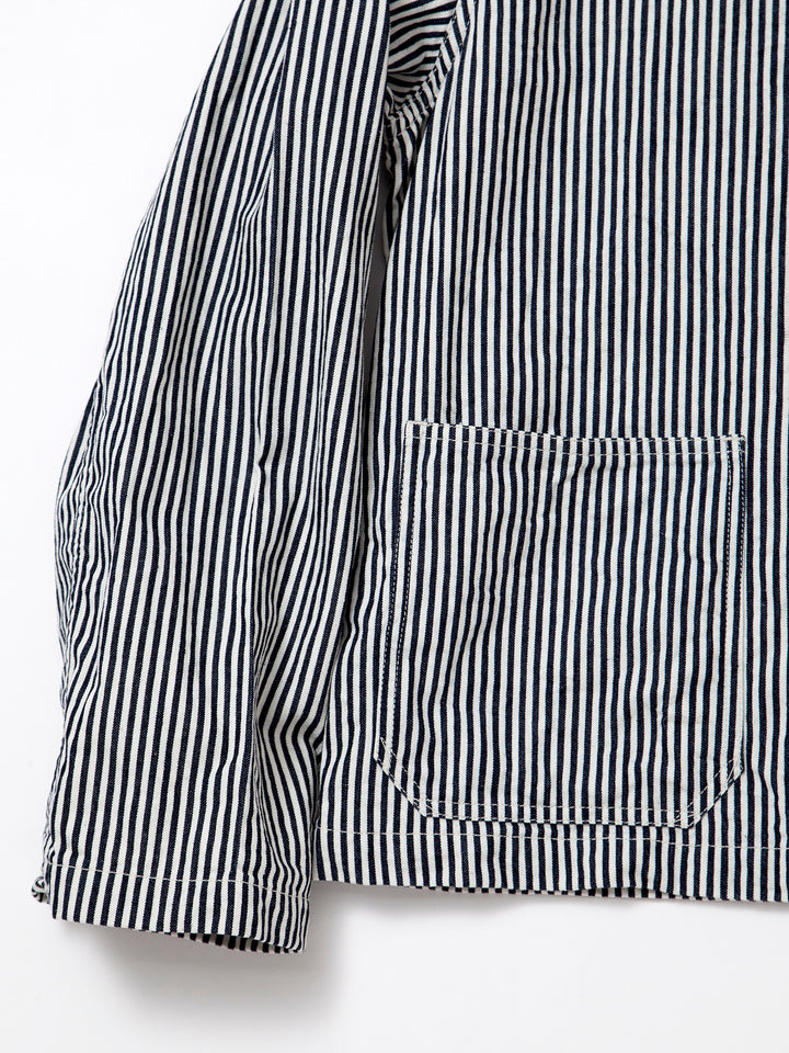 CJ004・Utility Navy Jumper / High Density Hickory Stripe - Indigo×Natural