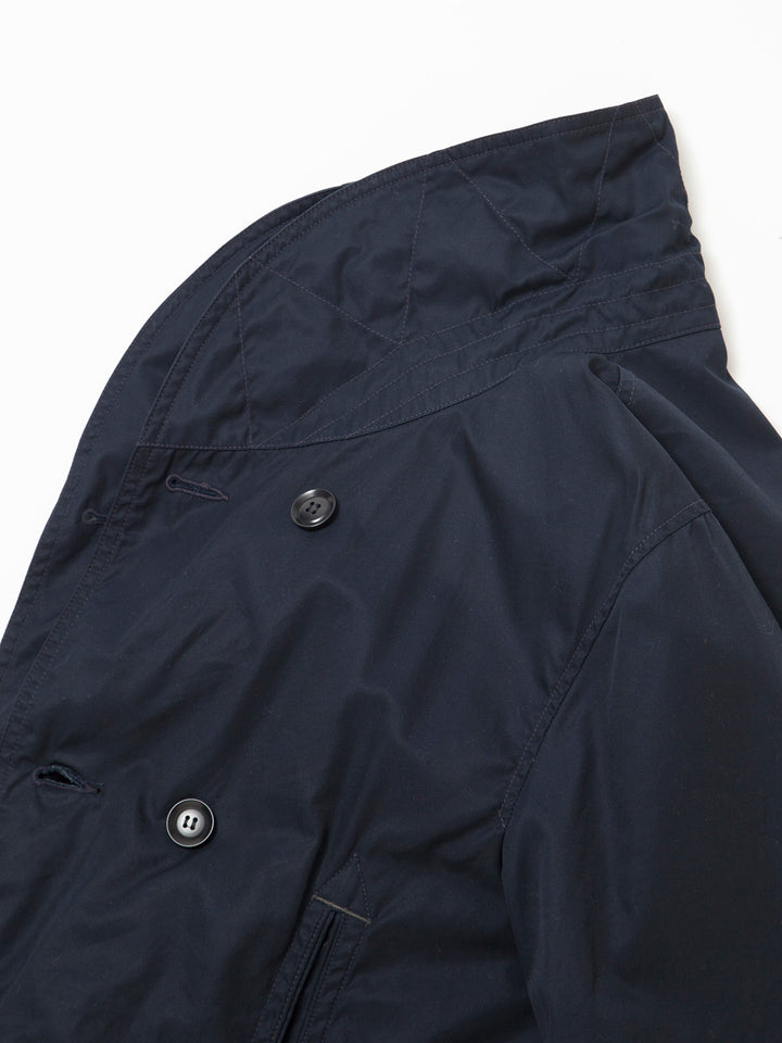 CJ009・Utility Mackinaw Coat / High Density Cotton Gabardine - Midnight Navy