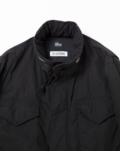 CJ112 - A-1 CLOTHING × THE CORONA UTILITY・M-65 Field Jacket / GI-Poplin × POLARTEC ALPHA - Black