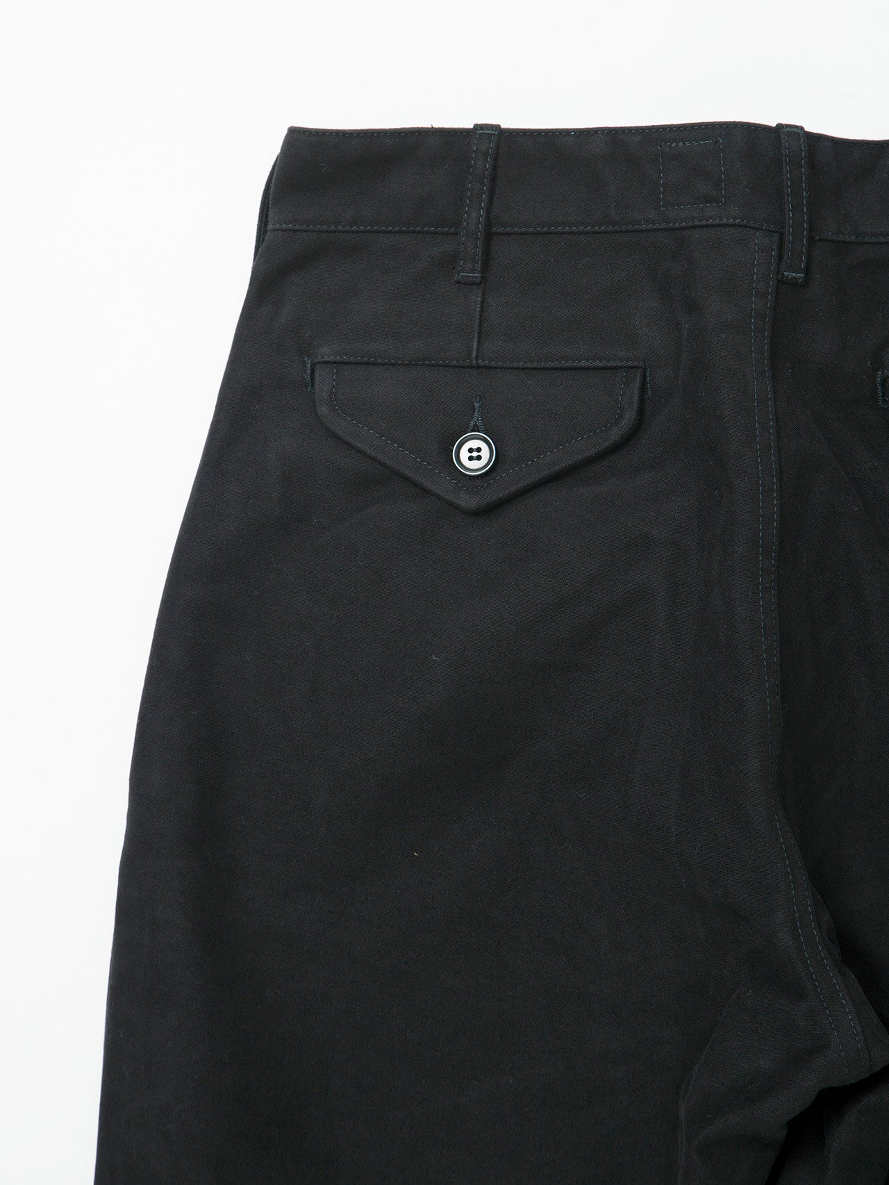 CP026・2T Desert Slacks / Cotton Moleskin - Black – THE