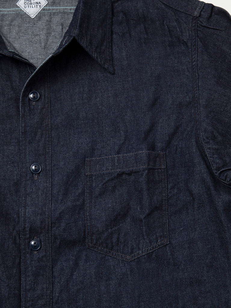 CS001・NAVY 1pocket Shirt / 6oz Denim - Indigo