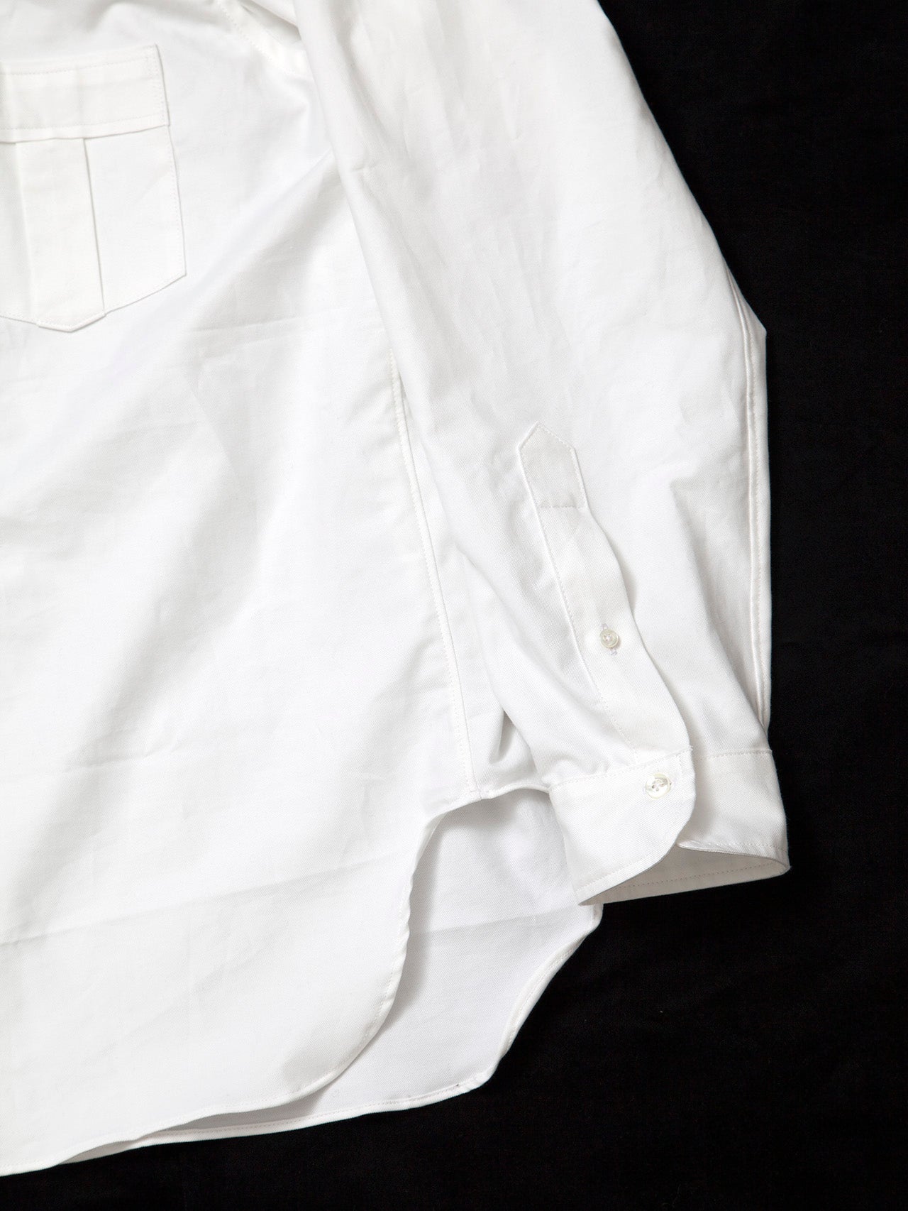 CS005 - CORONA・White Collar Work Shirt / American Sea Island Cotton - White