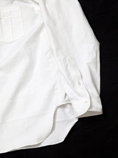 CS005 - CORONA・White Collar Work Shirt / American Sea Island Cotton - White