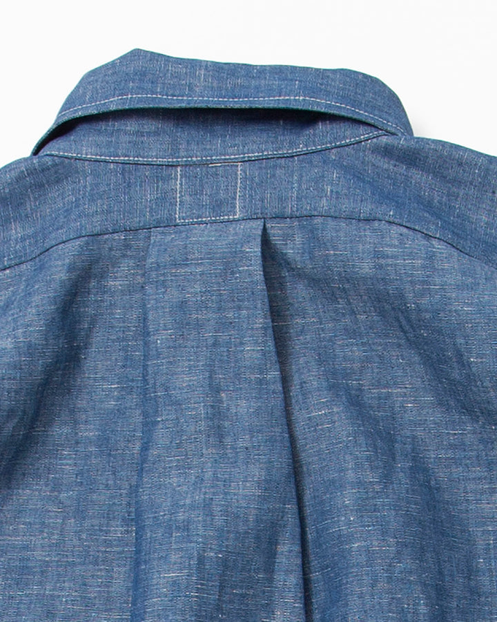 CS006・White Collar Work Shirt / Blue