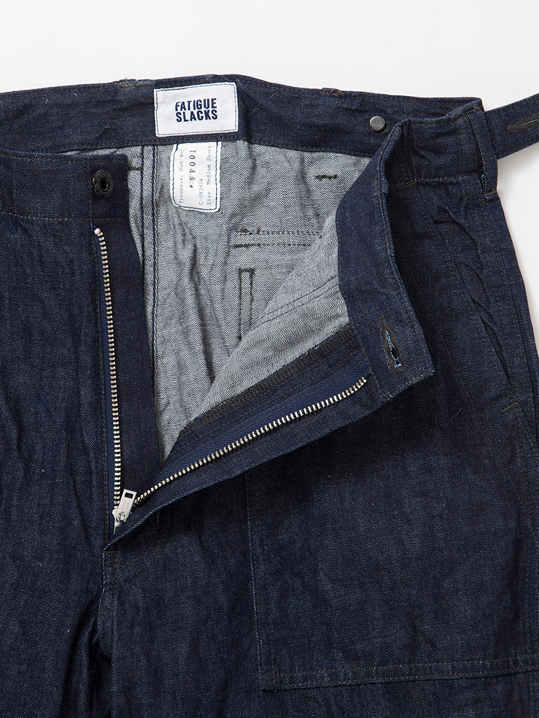 FP001 - FATIGUE SLACKS "UTILITY SLACKS" / 8.5oz Denim - Indigo