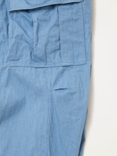 FP006E - FATIGUE SLACKS "JUNGLE EASY SLACKS" / Bleached Denim