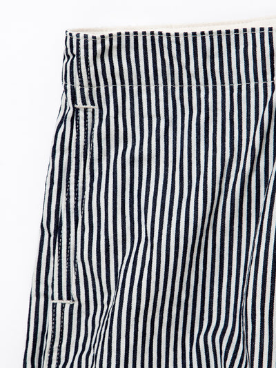 FP018 - FATIGUE SLACKS "UTILITY EASY SLACKS" / High Density Hickory Stripe - Indigo×Natural