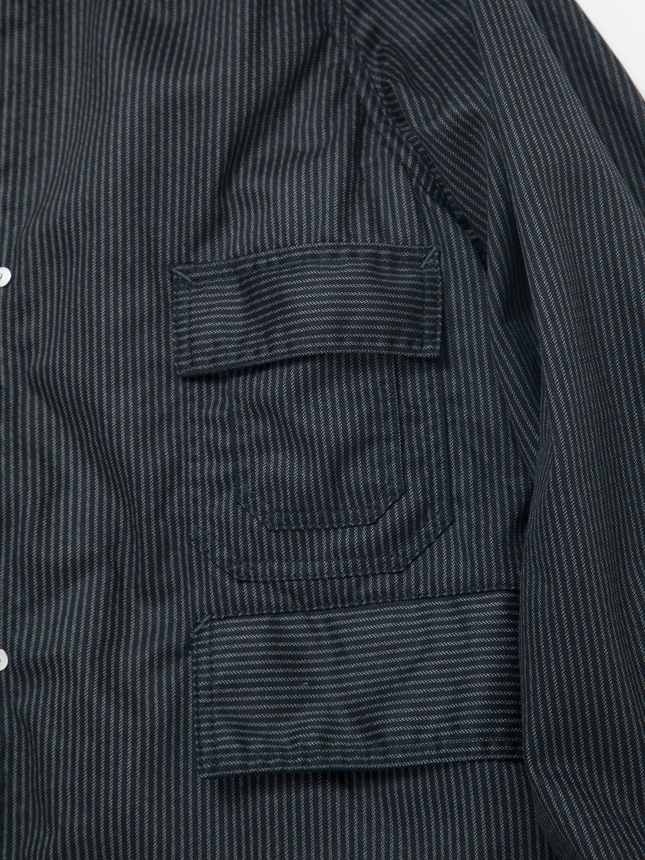 CJ001・Utility Game Jacket / Black Key Stripe - Grey Stripe on