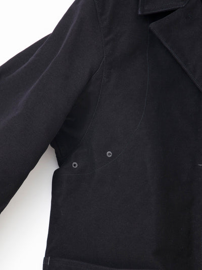CJ002 - CORONA・Utility Work Coat / Cotton Moleskin / Black