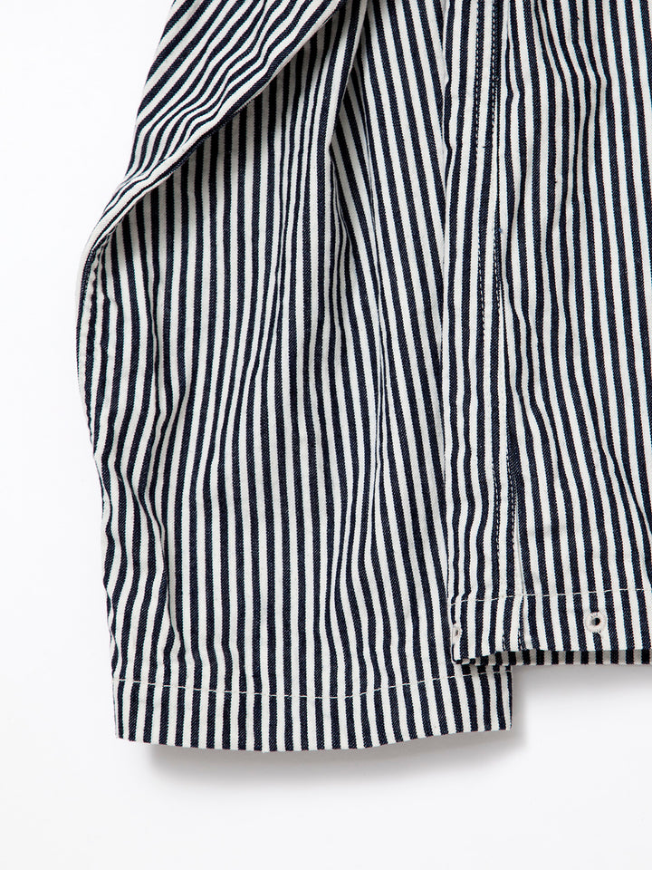 CJ004・Utility Navy Jumper / High Density Hickory Stripe - Indigo×Natural